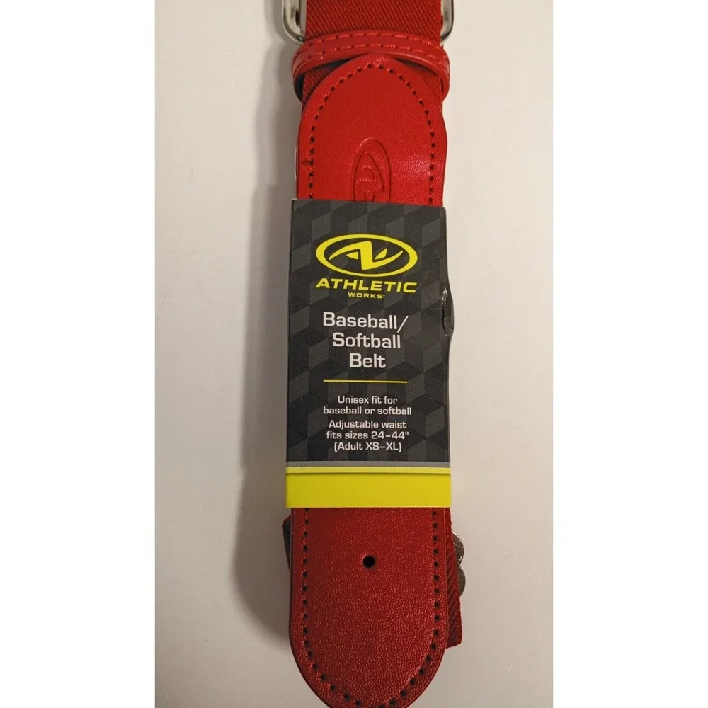 Athletic‎ Works Baseball/Softball Belt Red Synthetic Leather Adult 24-44